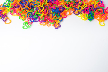 confetti on white background