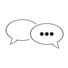 Chat icon isolated on white background