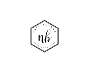 NB Initial letter logo template vector