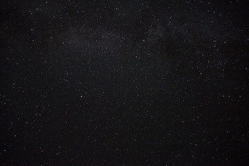 Milky Way over the head. Night starry sky over the mountains. Stars and constellations in the sky.