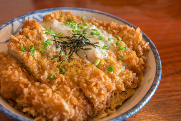 Japanese deep fried pork cutlet (tonkatsu) - Japanese food style