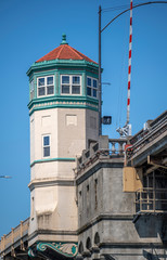 Tower of buscle Burnside Bridge in Portland