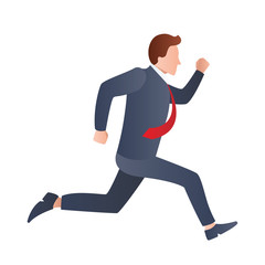 Running businessman