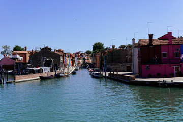 Fototapeta na wymiar Bunte Häuser, Burano, Venedig, Venetien, Italien, Europa