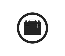 Car battery icon. Vector illustration, flat design.