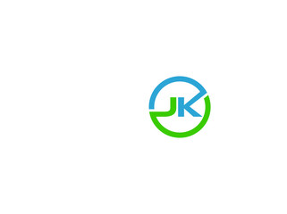 Initial letter mark JK logo design template