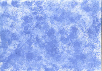 Handmade, hand painted watercolor blue background