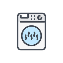 Dryer color line icon. Home appliance vector outline colorful sign.