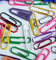 Set of paper clips. 