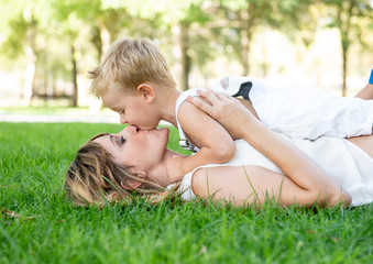 Pretty mother with her precious baby