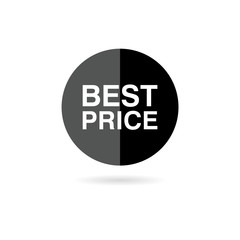 Best price round web icon on white background