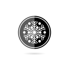 Obraz premium Snowflake icon isolated on white background