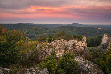 Fototapeta na wymiar Mount Zborow - Rocky hill in the Jura Krakowsko-Czestochowska, Silesia, Poland