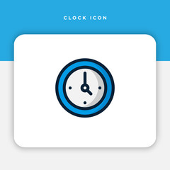 Simple icon of Clock Related Vector Line. EPS 10