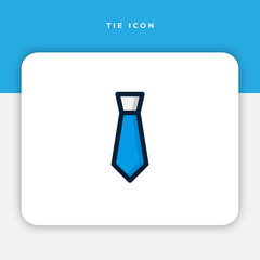 Simple icon of tie Related Vector Line. EPS 10