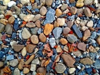 Blurred images of multicolored stones