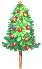 Watercolor Christmas tree
