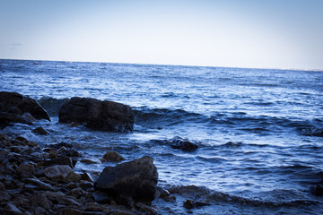 stones in the blue sea