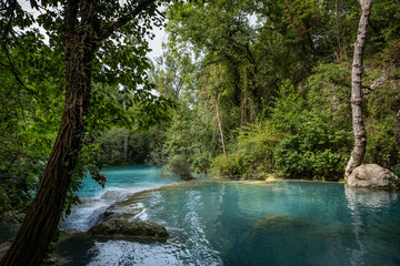 Fototapeta premium Colle Val d'Elsa, Elsa River park, Tuscany