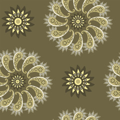 Paisley seamless pattern. Decorative ornament, vector