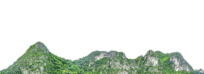 Many mountains, naturally on a white background