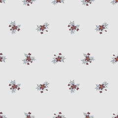 Fashionable pattern in small flowers. Floral seamless background for textiles, fabrics, covers, wallpapers, print, gift wrapping and scrapbooking. Raster copy.