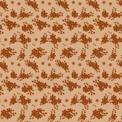 Fashionable pattern in small flowers. Floral seamless background for textiles, fabrics, covers, wallpapers, print, gift wrapping and scrapbooking. Raster copy.