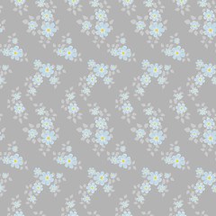 Fashionable pattern in small flowers. Floral seamless background for textiles, fabrics, covers, wallpapers, print, gift wrapping and scrapbooking. Raster copy.