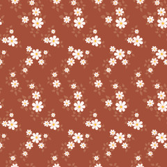 Fashionable pattern in small flowers. Floral seamless background for textiles, fabrics, covers, wallpapers, print, gift wrapping and scrapbooking. Raster copy.