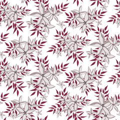 Fototapeta premium Fashionable pattern in small flowers. Floral seamless background for textiles, fabrics, covers, wallpapers, print, gift wrapping and scrapbooking. Raster copy.