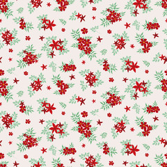 Fashionable pattern in small flowers. Floral seamless background for textiles, fabrics, covers, wallpapers, print, gift wrapping and scrapbooking. Raster copy.