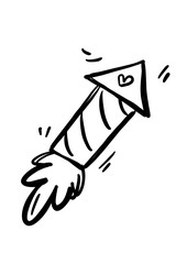 Sparkler, bengal fire, firecrackers, Party Popper icon, logo illustration isolated on white background. Party celebration birthday holidays event carnival festive. Thin line party element. flat