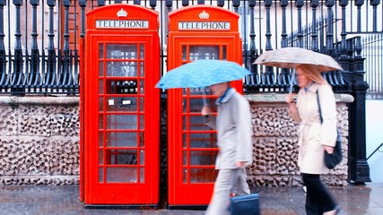 Obraz na płótnie Canvas London rain