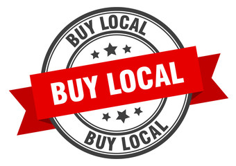 buy local label. buy local red band sign. buy local