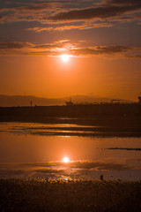 Naklejka premium atardecer