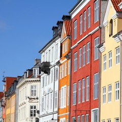 Copenhagen city, Denmark. Nyhavn street.