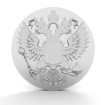 Double-headed eagle emblem.