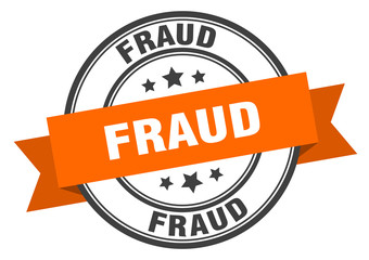 fraud label. fraud orange band sign. fraud