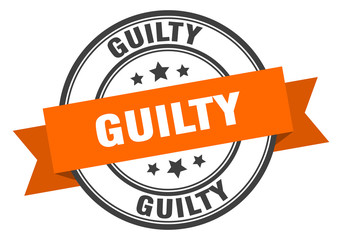 Fototapeta premium guilty label. guilty orange band sign. guilty
