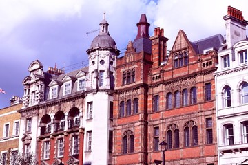 Obraz premium Parliament Street, London. Filtered retro color style.