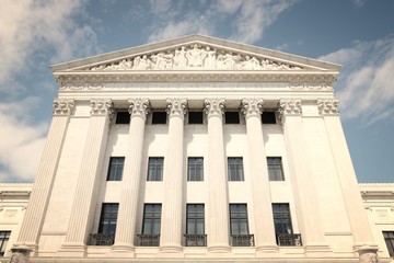 Supreme Court in Washington D.C. Retro color filter.