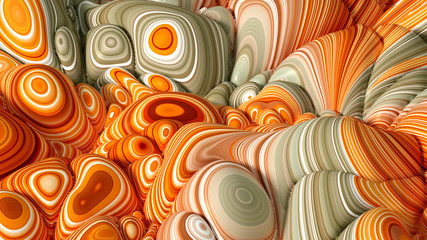 Colorful volumetric abstract background with texture. 3d illustration, 3d rendering.