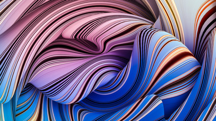 Elegant line background. 3d illustration, 3d rendering.