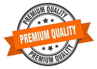 Fototapeta premium premium quality label. premium quality orange band sign. premium quality