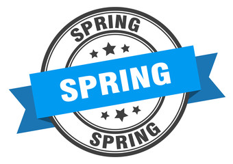 Fototapeta premium spring label. spring blue band sign. spring