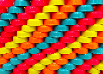 colorful plastic wash bowls (basins),plastic plate