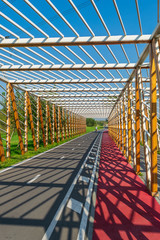 Latticed passage in Maryino park, Moscow