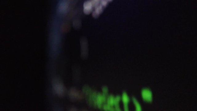 macroscopic view of code sequence on LCD computer screen