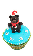 Christmas muffins isolated