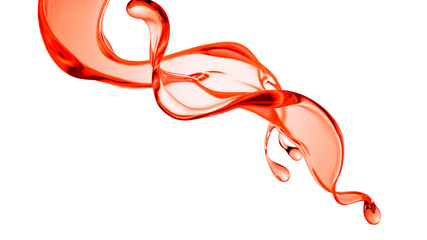 Splash fluid. 3d illustration, 3d rendering.